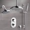 Chrome Dual Shower Head System With Hand Shower